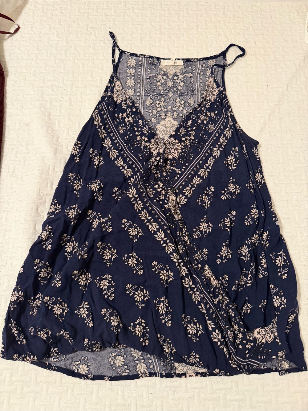 Maurices Navy Floral Wrap-Style Camisole